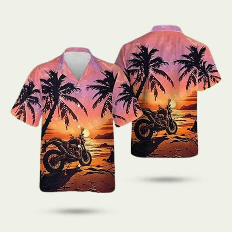 MOTORCYCLE RACING VINTAGE SUMMER HAWAIIAN SHIRT