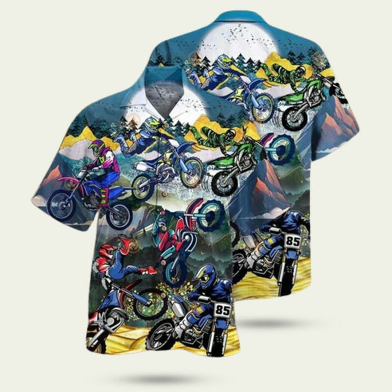 MOTORCYCLE WHEN LIFE GETS COMPLICATED I RIDE COOL HAWAIIAN SHIRT