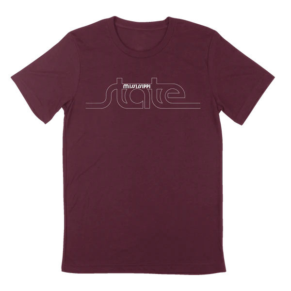 MSU VAULT OUTLINE STATE SCRIPT LOGO T-SHIRT