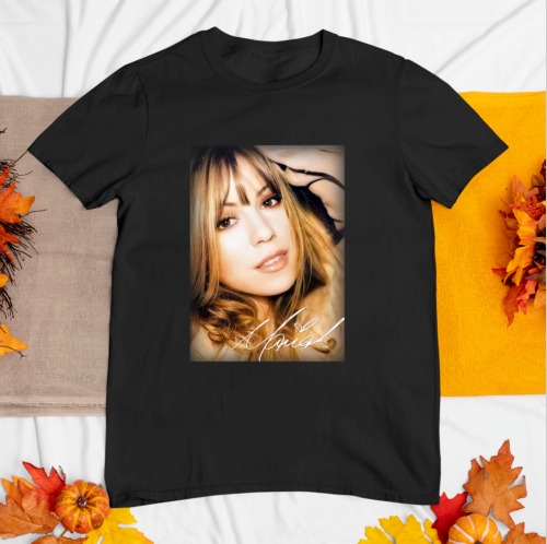 Mariah Carey Photo Short Sleeve Cotton T- Shirt