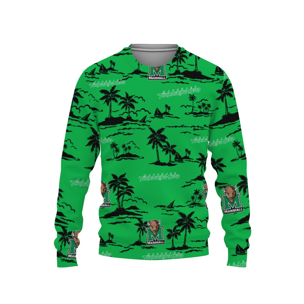 Marshall Thundering Herd Hawaiian Aloha Hawaii Beach-3D Sweatshirt