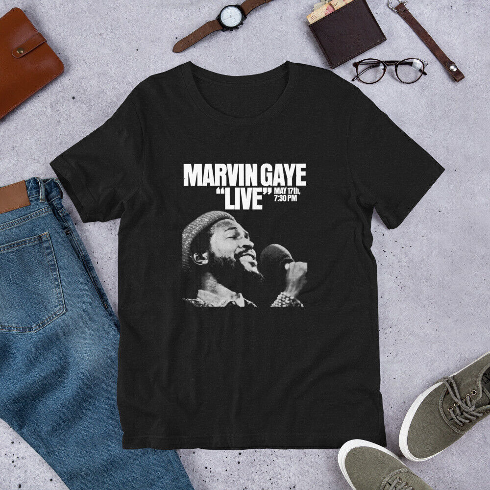 Marvin Gaye LIVE Concert Poster Short-Sleeve T-Shirt