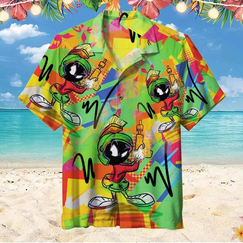 Marvin the Martian HAWAIIAN SHIRT, S-5XL US Size, Gift For Fans, Beach Shirt