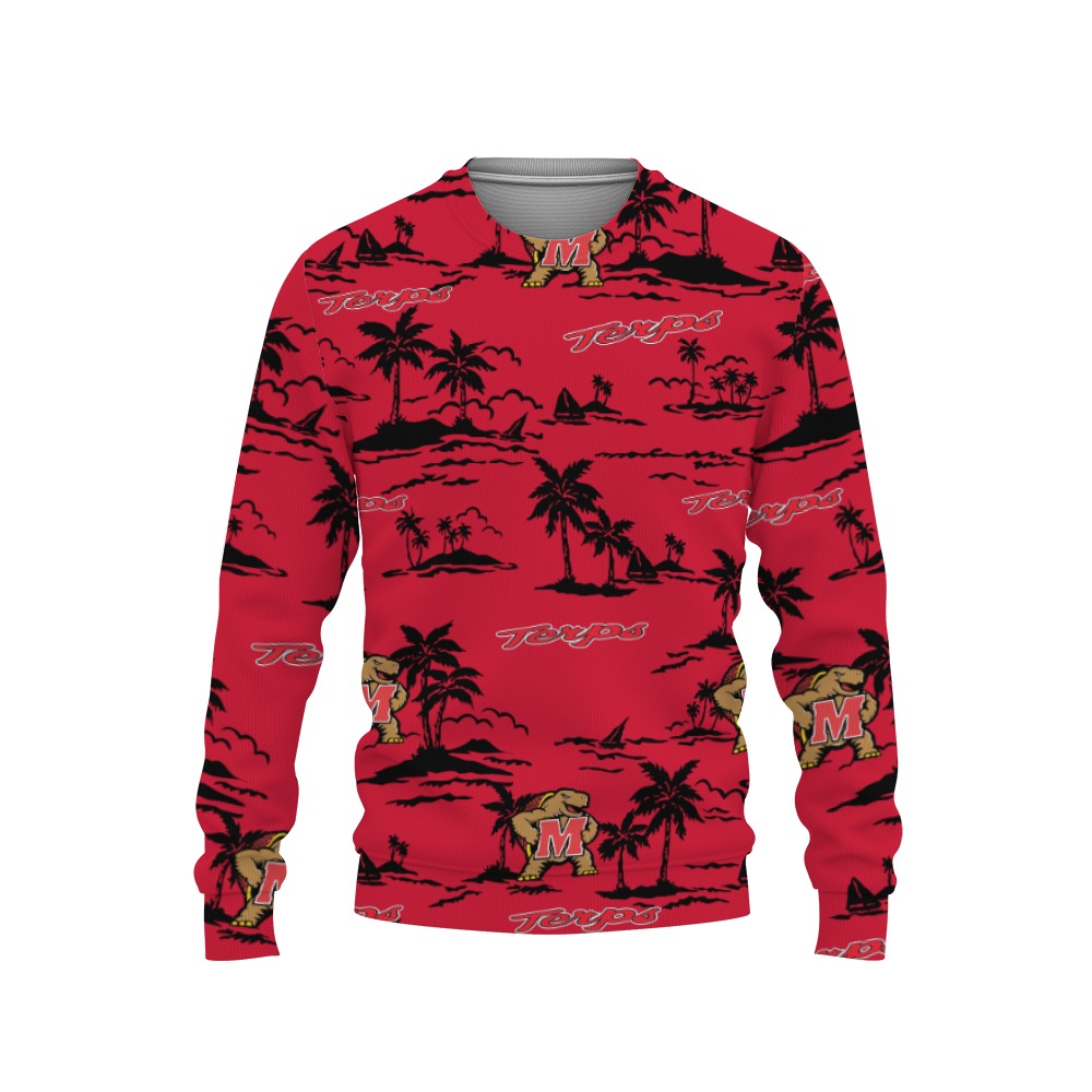 Maryland Terrapins Hawaiian Aloha Hawaii Beach-3D Sweatshirt