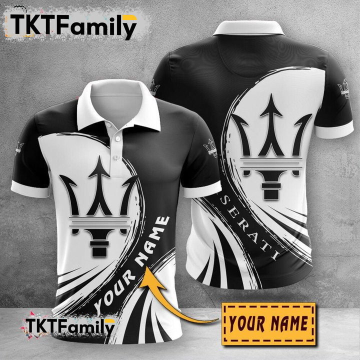 Maserati Custom Name 3D Polo Shirt TKT Familys