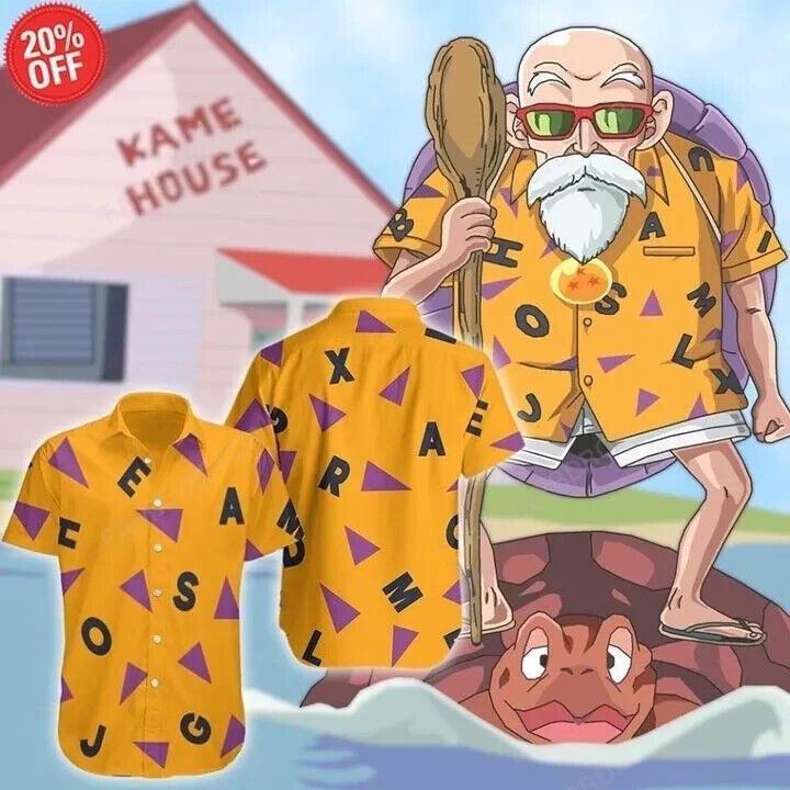 Master Roshi Hawaiian Shirt, Beach Shirt, Gift For Him S-5XL US Size