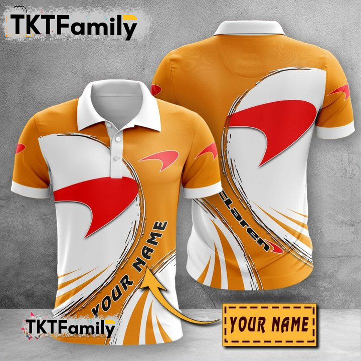 Mclaren Custom Name 3D Polo Shirt TKT Familys