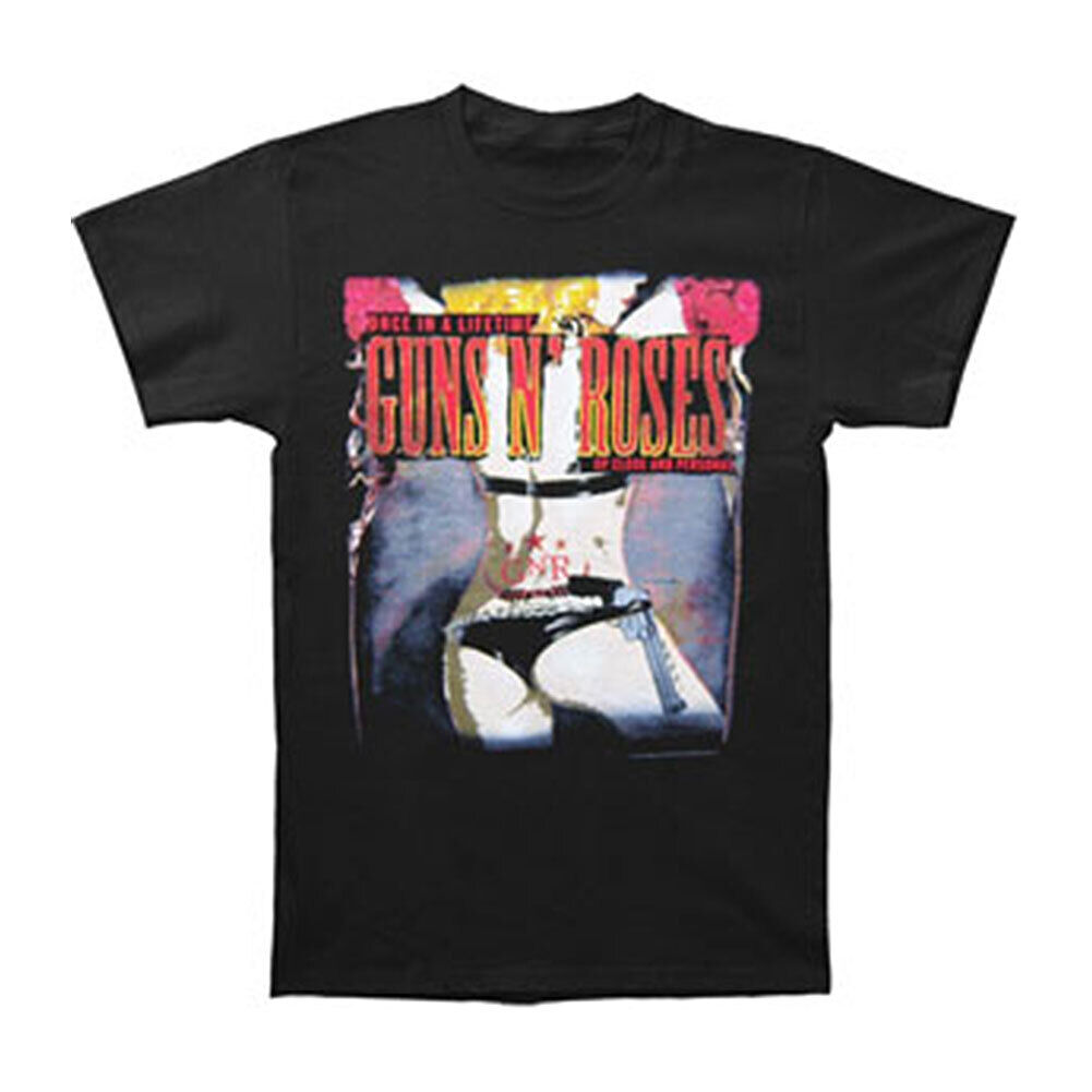 Men's Guns N Roses Once In A Lifetime 2012 Tour T-shirt  Black