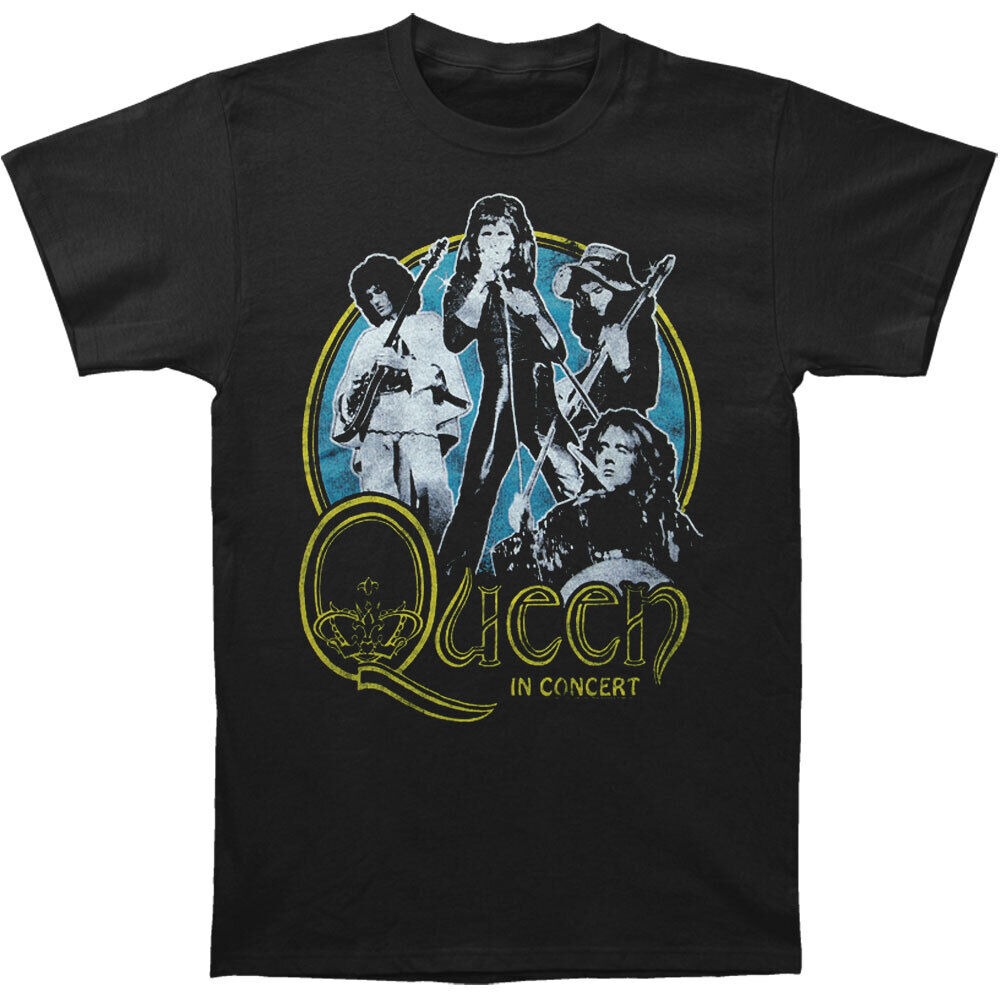 Men's Queen In Concert Slim Fit T-shirt Black