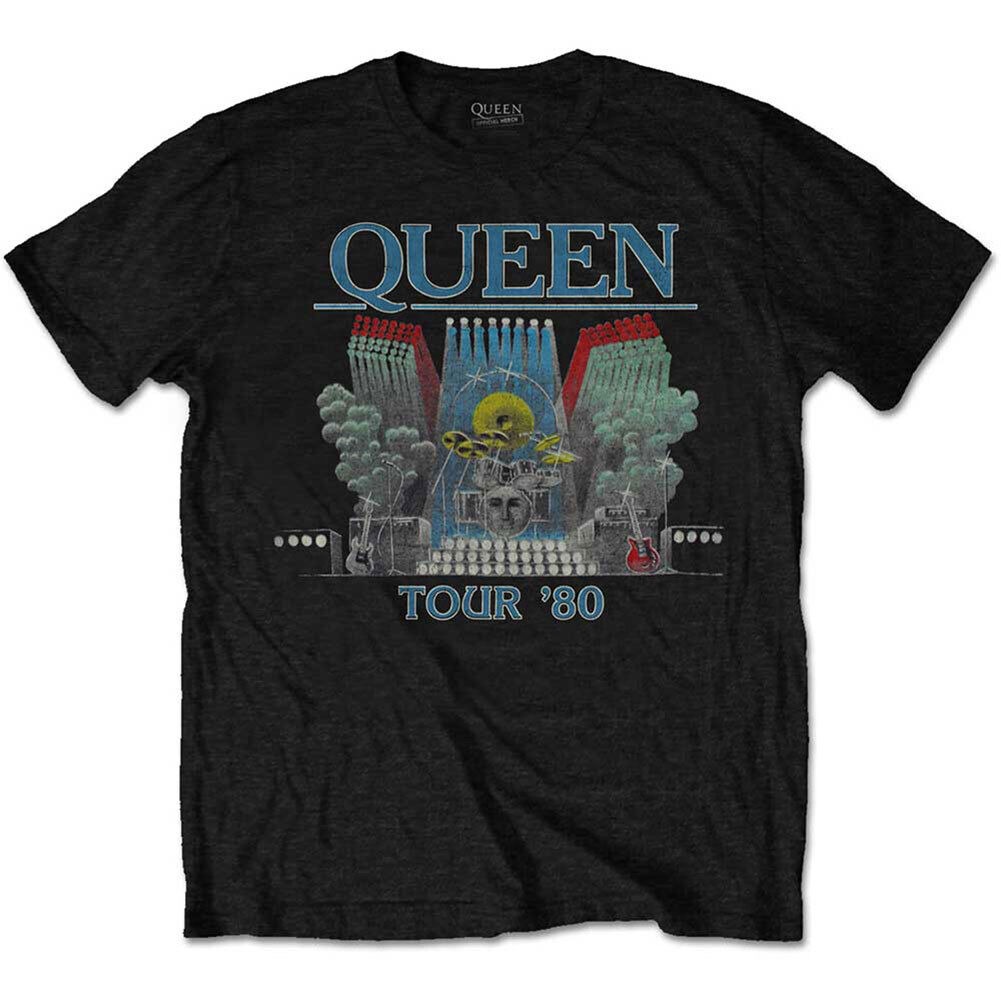 Men's Queen Tour '80 Slim Fit T-shirt Black