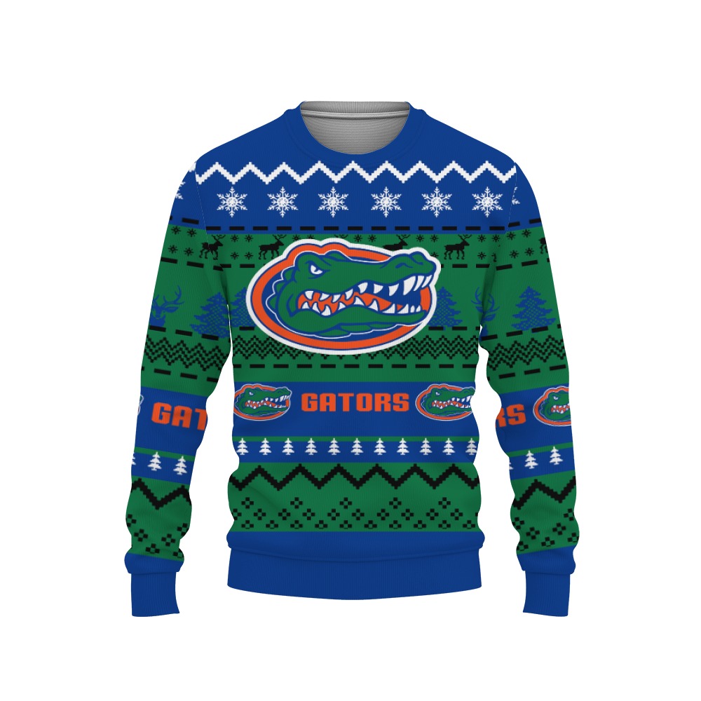 Merry Christmas Snow Pattern Funny Cute Florida Gators Gifts Unisex 3D T-Shirt, Sweater, Hoodie, Sweatshirt-3D Sweatshirt