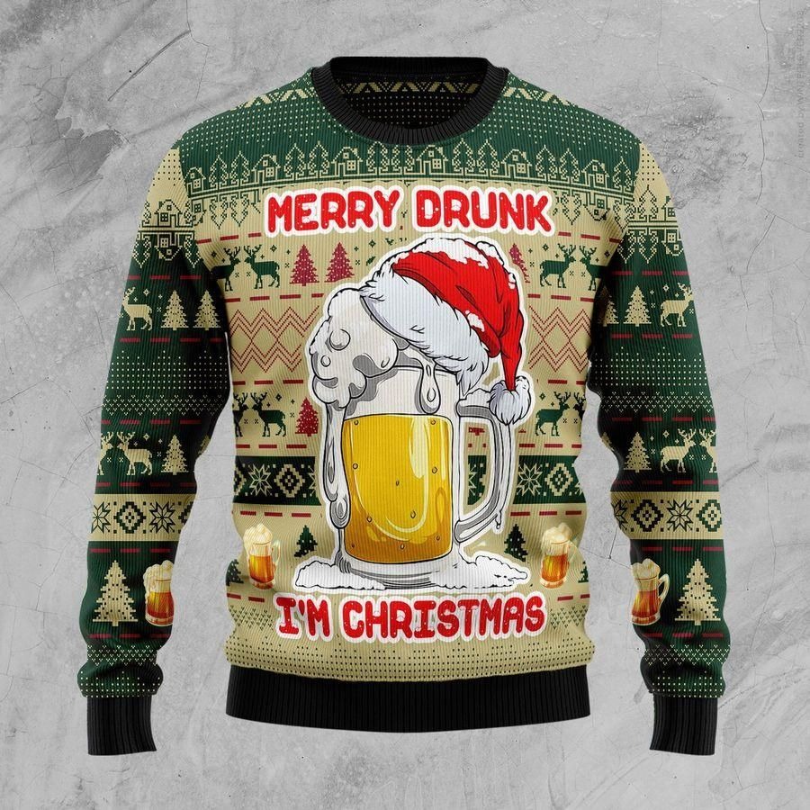 Merry Drunk Beer Ugly Christmas Sweater