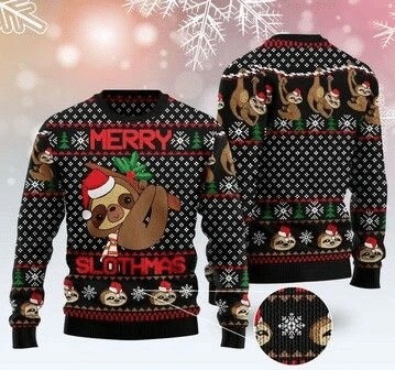 Merry Slothmas Ugly Christmas Sweater