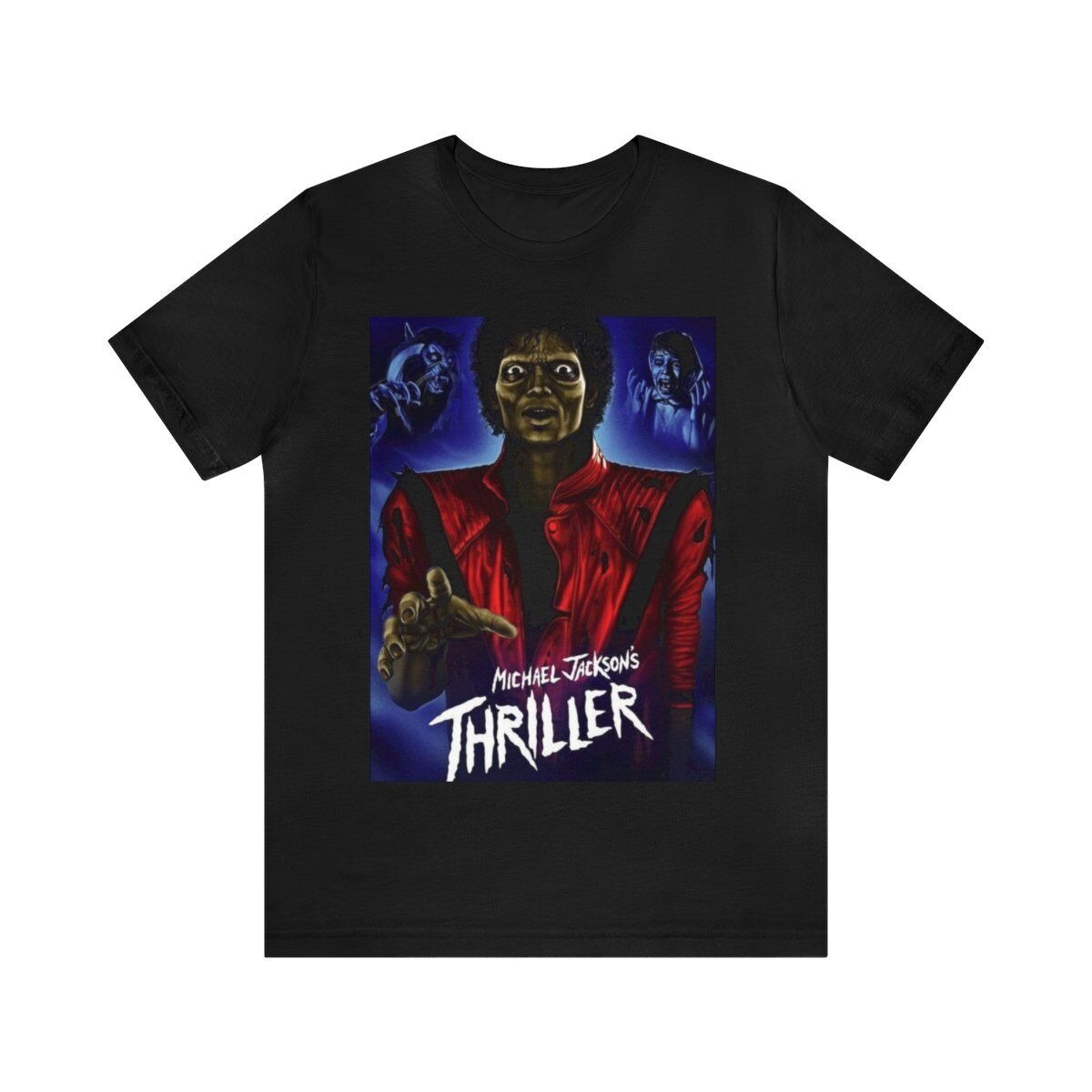 Michael Jackson ORIGINAL thriller ad shirt, MJ's Thriller poster tee, MTV pop rb