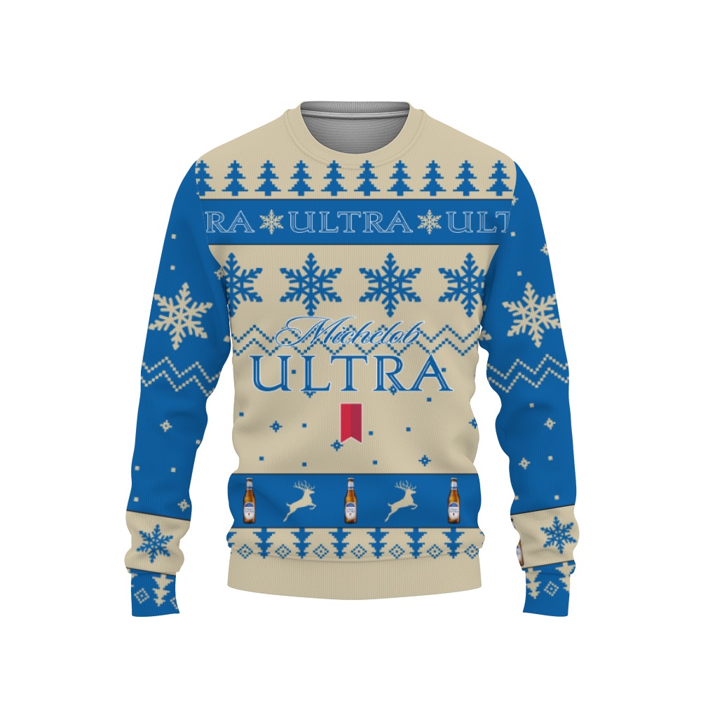 Michelob Ultra Beers Merry Christmas Unisex Gift Fan-3D Sweatshirt