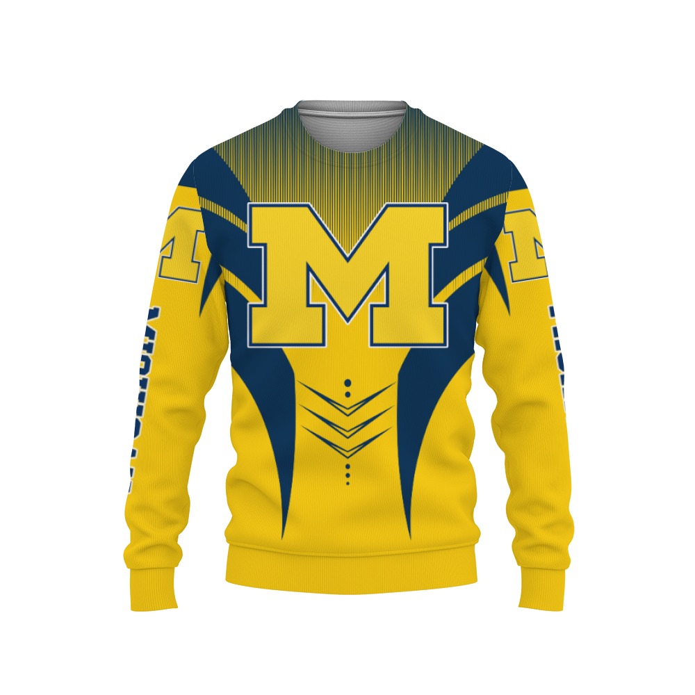 Michigan Wolverines Football American Day, Sport Teams Champion 3D Shirt-3D Sweatshirt