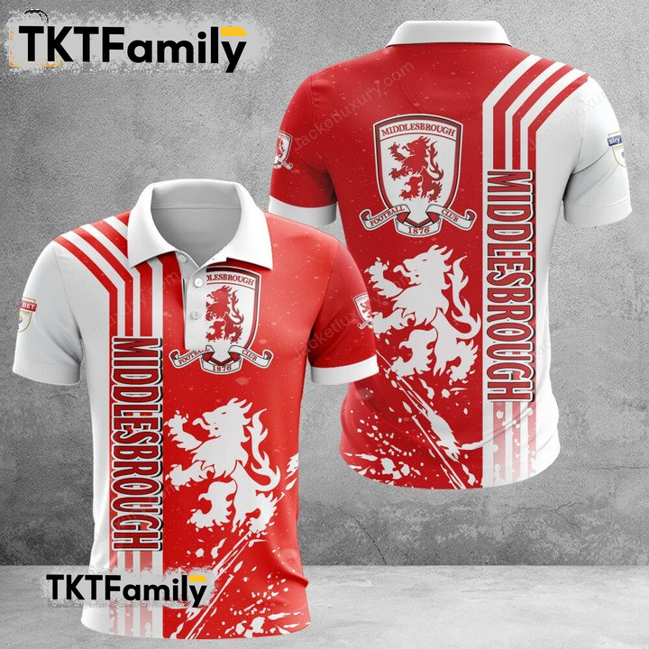 Middlesbrough F.C 3D Polo Shirt TKT Familys