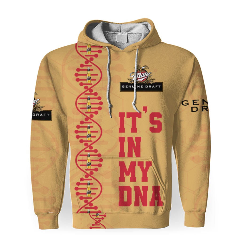 Miller Genuine Draft Beers It's In My DNA-3D Unisex Hoodie