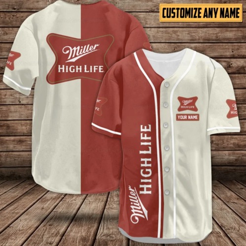 Miller High Life Baseball Jersey Shirt, Miller High Life Shirts, Baseball Jersey