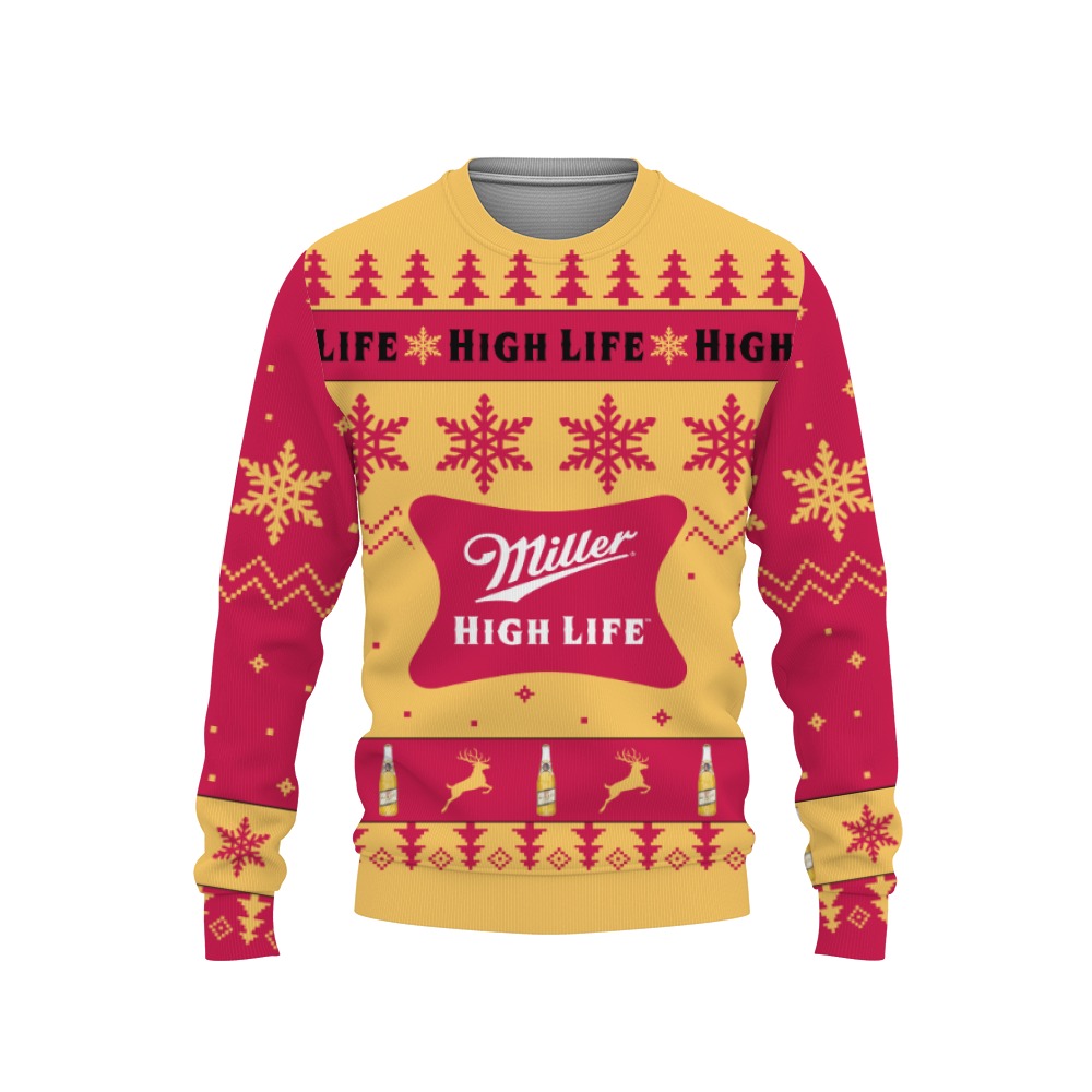 Miller High Life Beers Merry Christmas Unisex Gift Fan-3D Sweatshirt