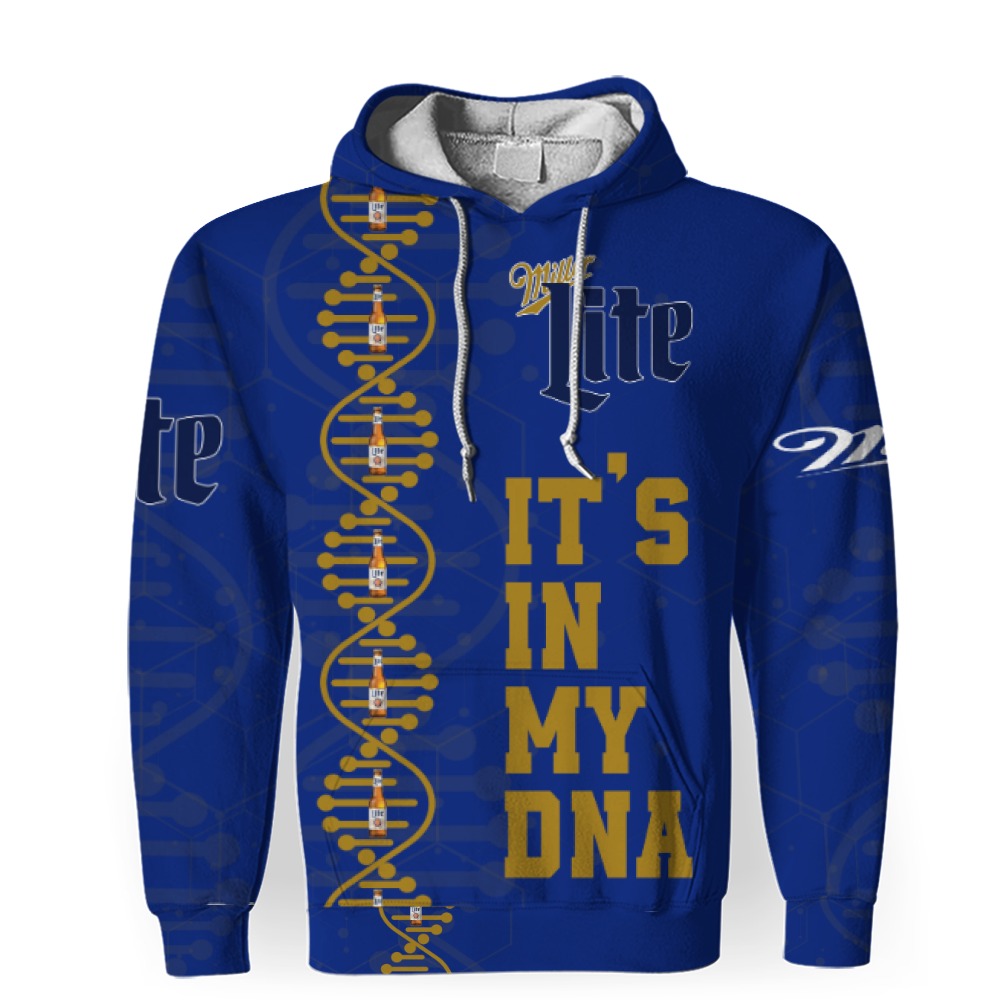 Miller Lite Beers It's In My DNA-3D Unisex Hoodie