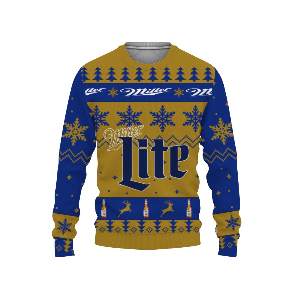 Miller Lite Beers Merry Christmas Unisex Gift Fan-3D Sweatshirt