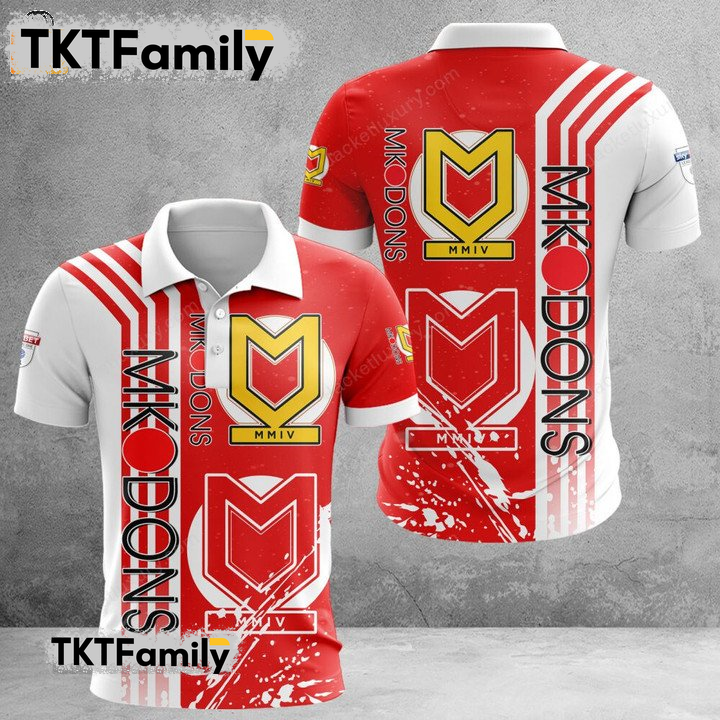 Milton Keynes Dons 3D Polo Shirt TKT Familys