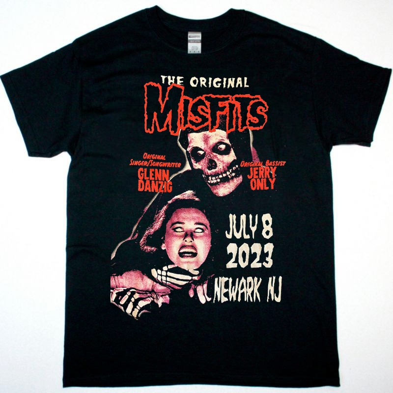 Misfits 2023 NJ Event T-Shirt Band Punk Rock Mens Tee Black Fullsize