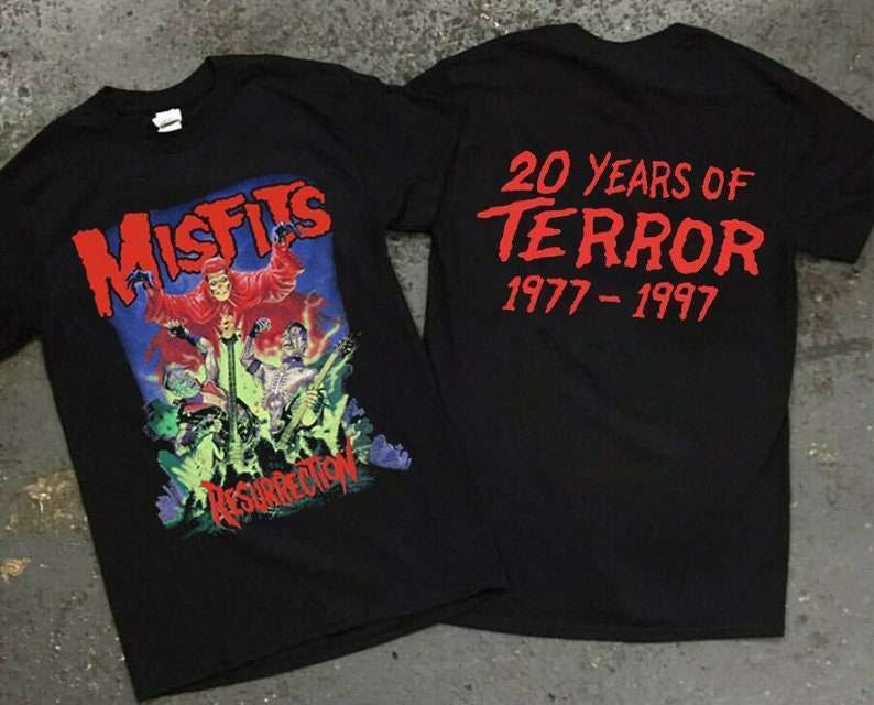 Misfits Resurrection Tour Black Short Sleeve Cotton T-shirt Unisex