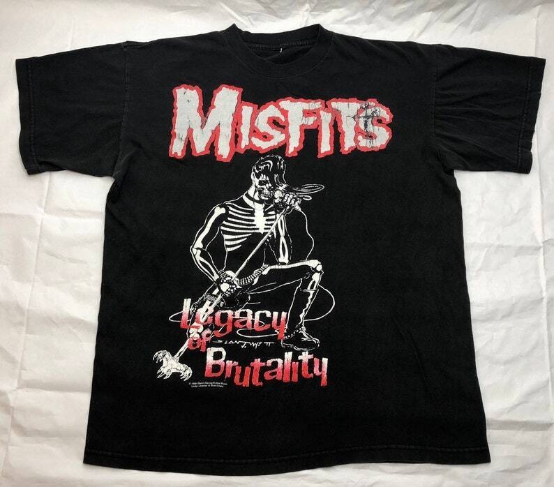 Misfits Tshirt Retro1999 Legacy of Brutality Punk Rock Band Shirt