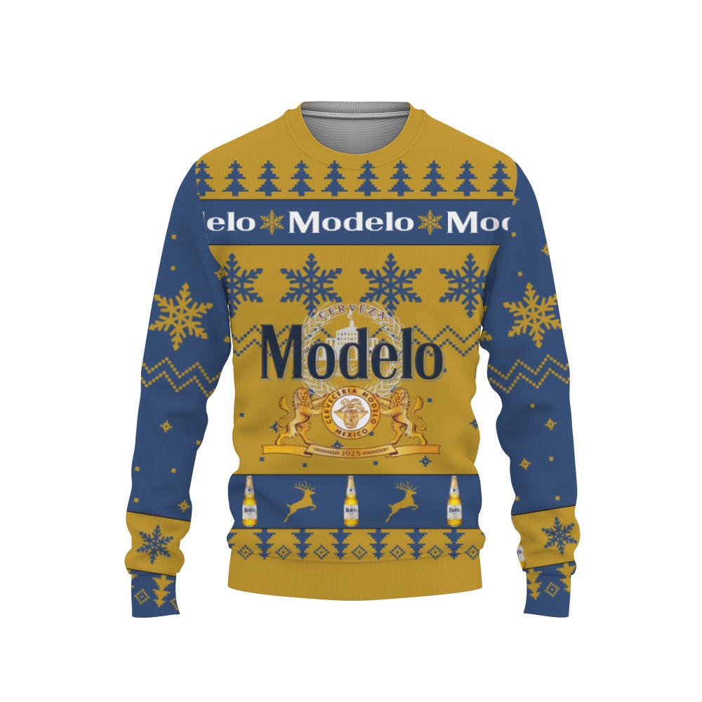 Modelo Beers Merry Christmas Unisex Gift Fan-3D Sweatshirt