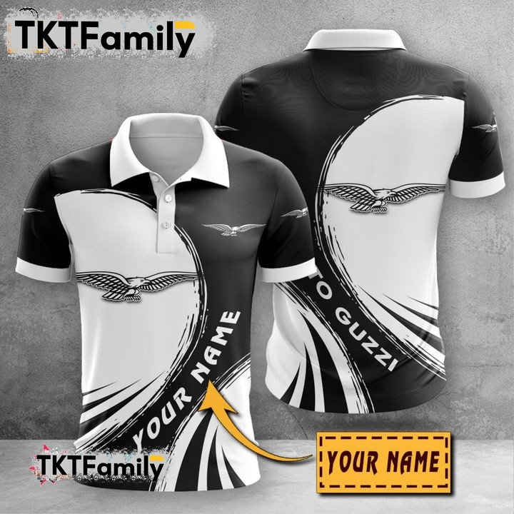 Motor Guzzi Custom Name 3D Polo Shirt TKT Familys