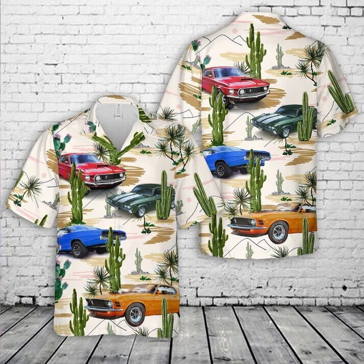 Muscle Car Hawaiian Shirt, Beach Shirts, Gift For Men, S-5XL US Size