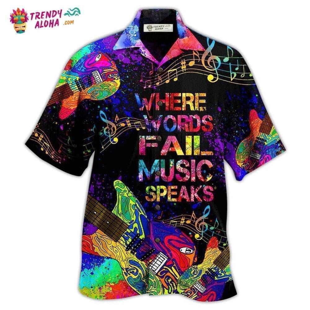 Music Speaks Style Hawaiian Shirt, Gift For Men, Women, S-5XL US Size