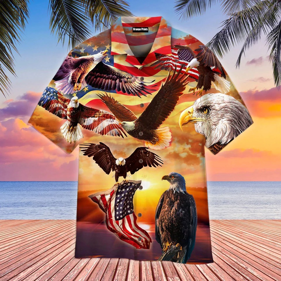 My Patriotic Heart Beats Hawaiian Shirt, Gift For Men, Women, S-5XL US Size