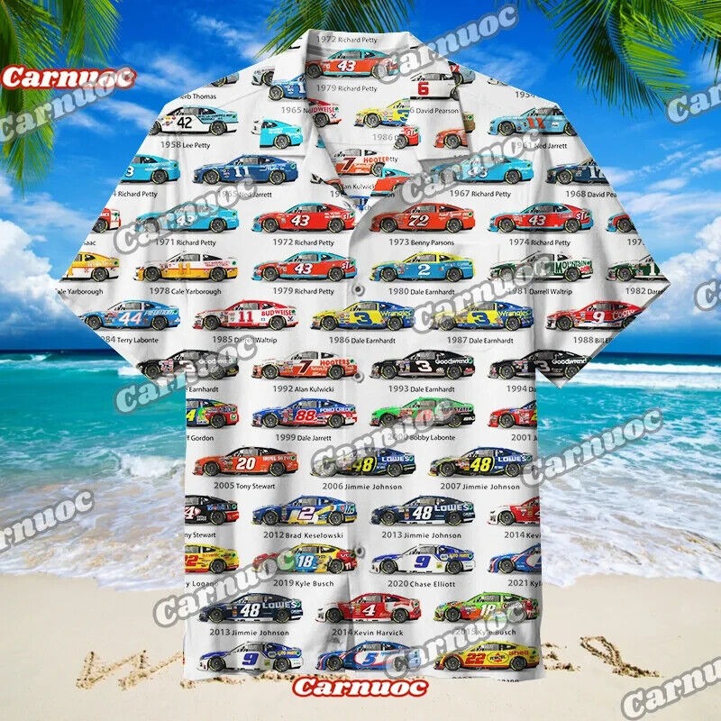 NASCAR Racing Unisex Hawaiian Shirt For Fan, Gift For Man S-5XL Us Size