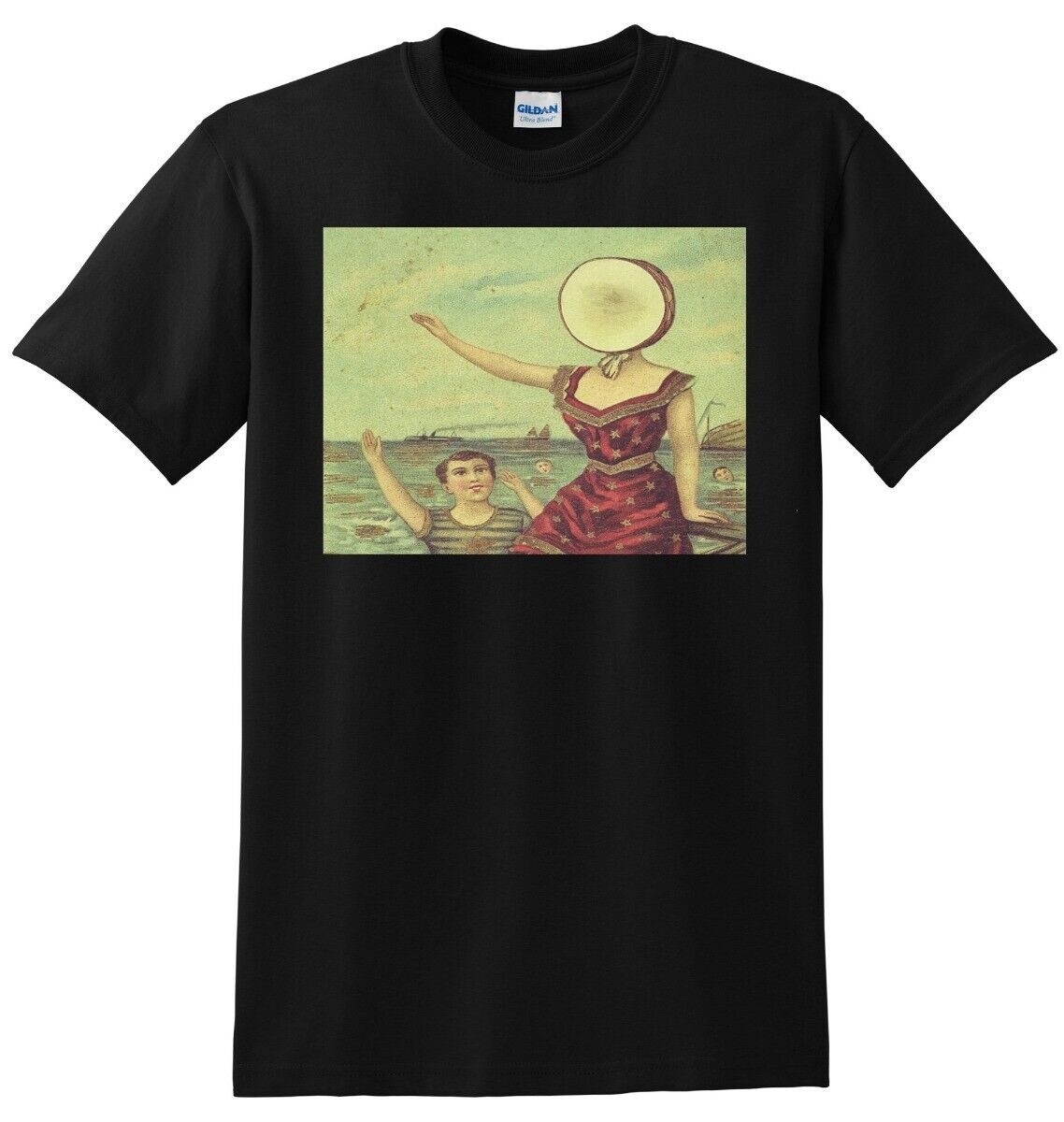 NEUTRAL MILK HOTEL T SHIRT aeroplane over the sea