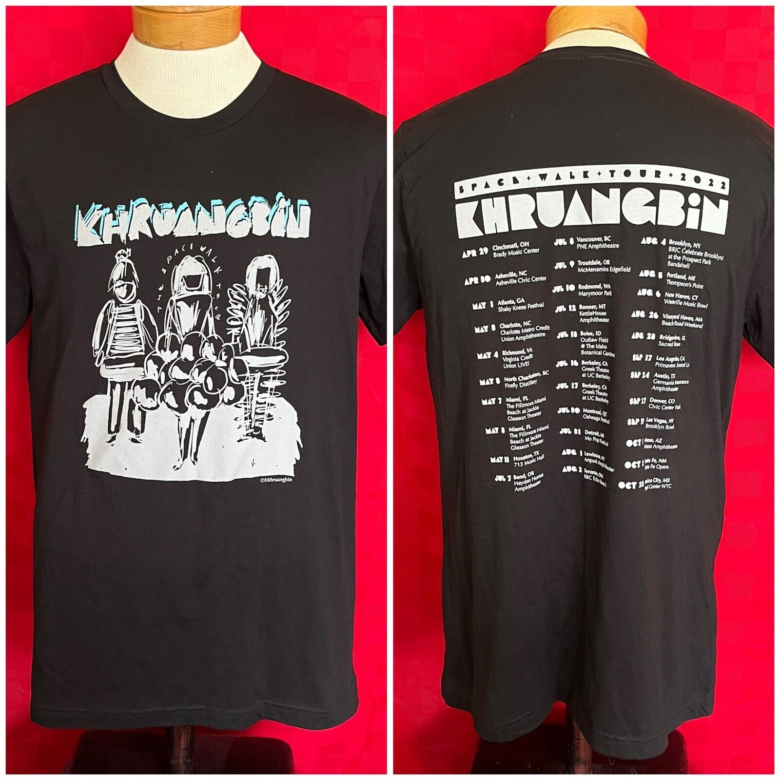 NEW Khruangbin The Space Walk Tour 2022 Concert Shirt