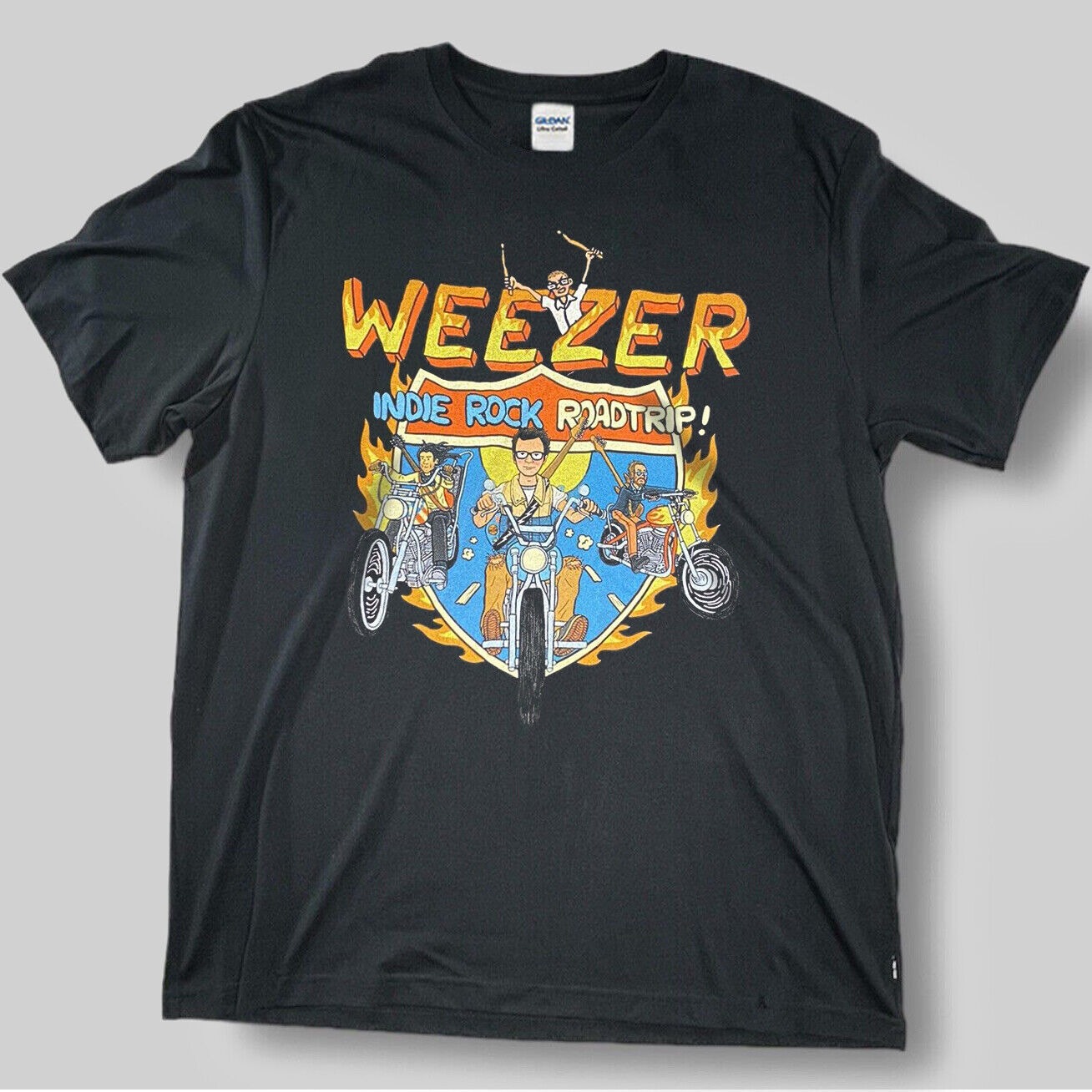 NEW Weezer 2023 Concert Merch T Shirt Summer Tour Indie Rock Roadtrip T Shirt