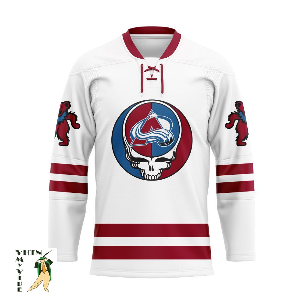 NHL Grateful Dead & Colorado Avalanche V2 Personalized Hockey Jersey - VHTN