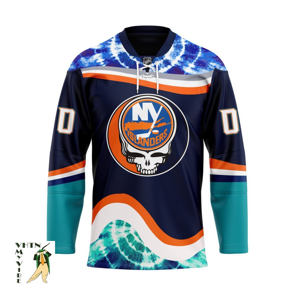 NHL Grateful Dead & New York Islanders Personalized Hockey Jersey - VHTN