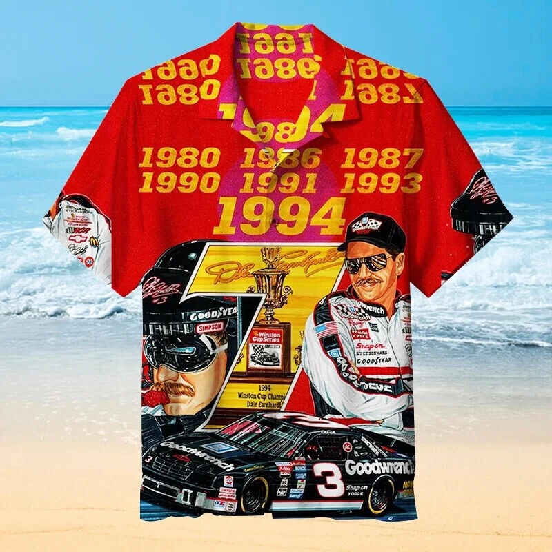 Nascar Dale Earnhardt 007 Hawaiian Shirt For Fan, Gift For Man S-5XL Us Size