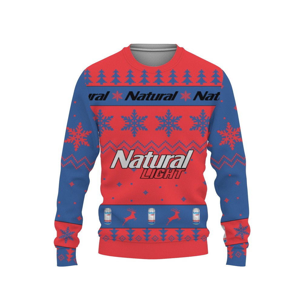 Natural Light Beers Merry Christmas Unisex Gift Fan-3D Sweatshirt