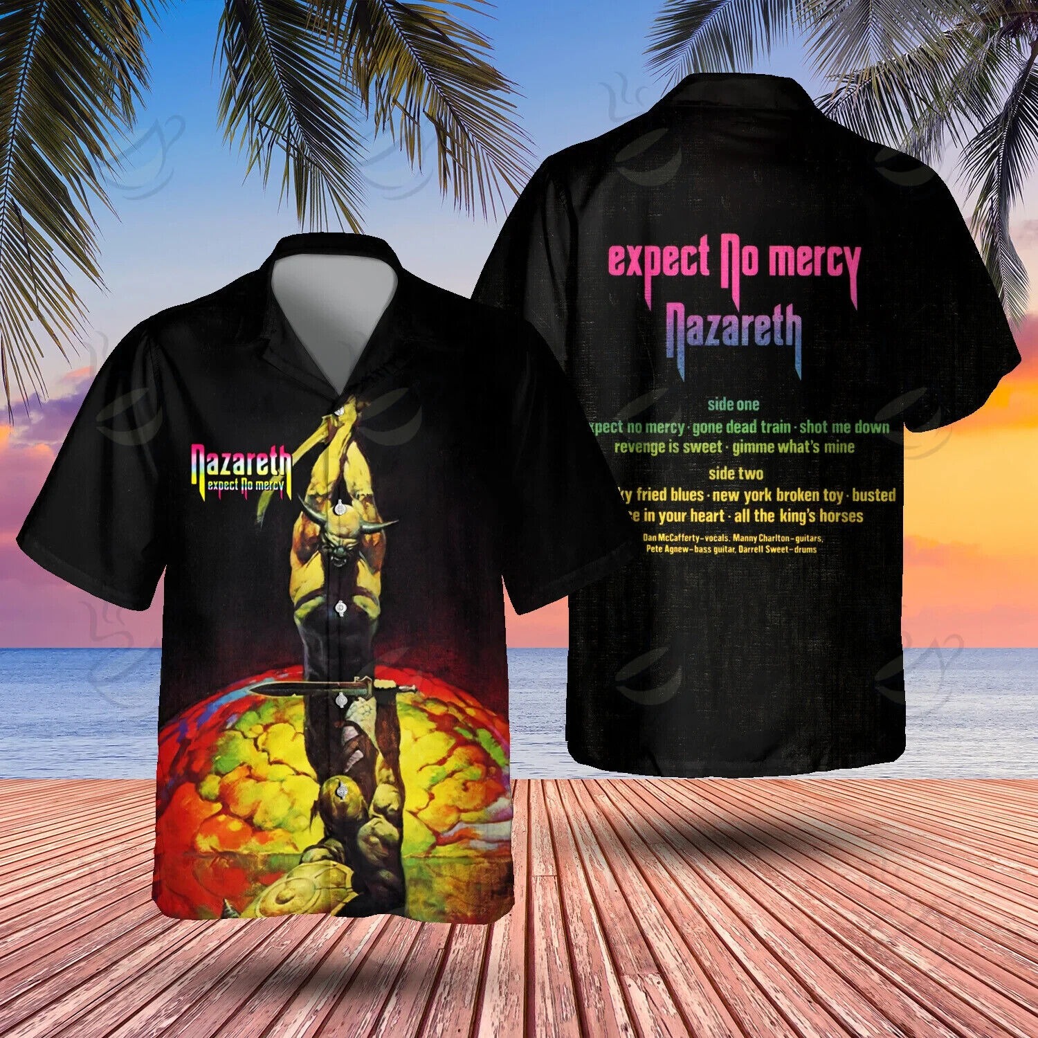 Nazareth Expect No Mercy Hawaiian Shirt, Music Lovers, S-5XL Size, Gift For Him