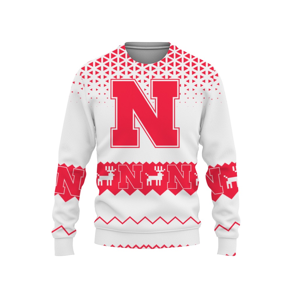 Nebraska Cornhuskers Sports Football American Ugly Christmas Sweater New Trends For Fans Club Gifts Unisex, Hoodie, Sweatshirt-3D Sweatshirt