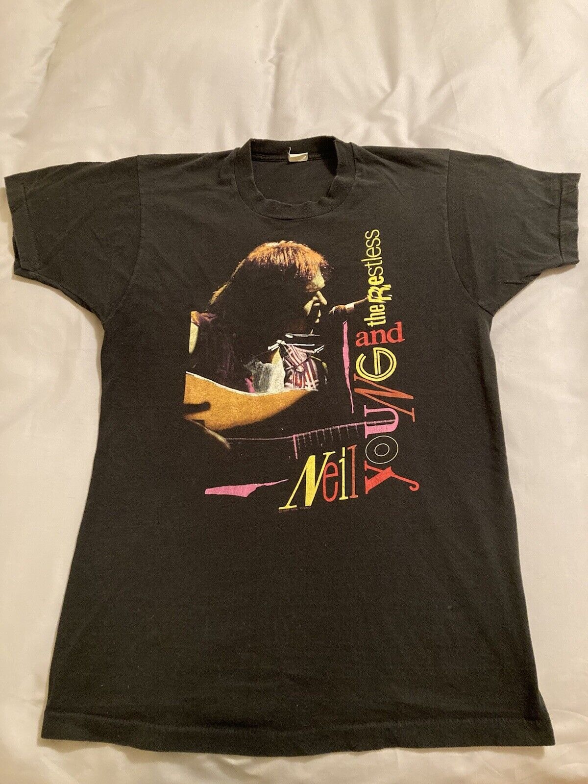 Neil Young and the Restless 1989 Tour T-Shirt Vintage Ultra Rare