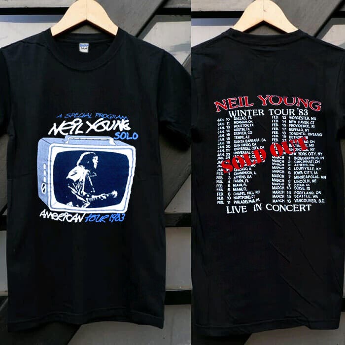 Neil Young sold winter tour heavy cotton T-Shirt