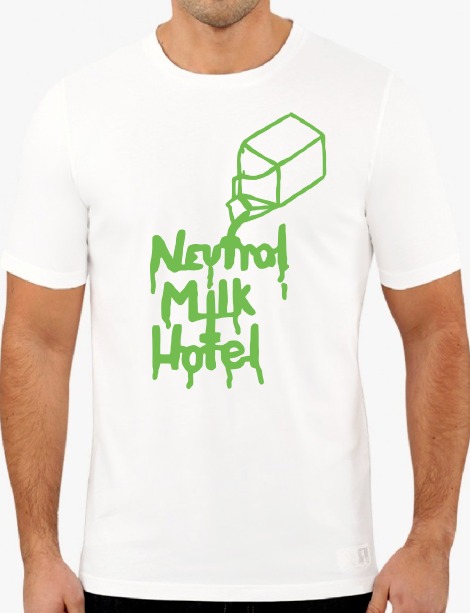 Neutral Milk Hotel T shirt tee Indie Folk Band Music punk Milk Carton