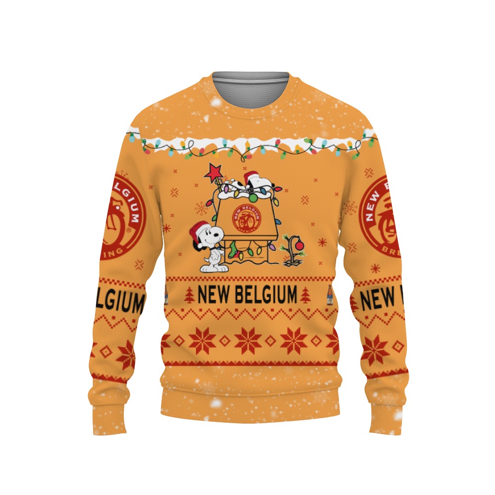 New Belgium Brewing Beers American Whiskey Beers Merry Christmas, Snoopy House Cute Fan Gift-3D Sweatshirt