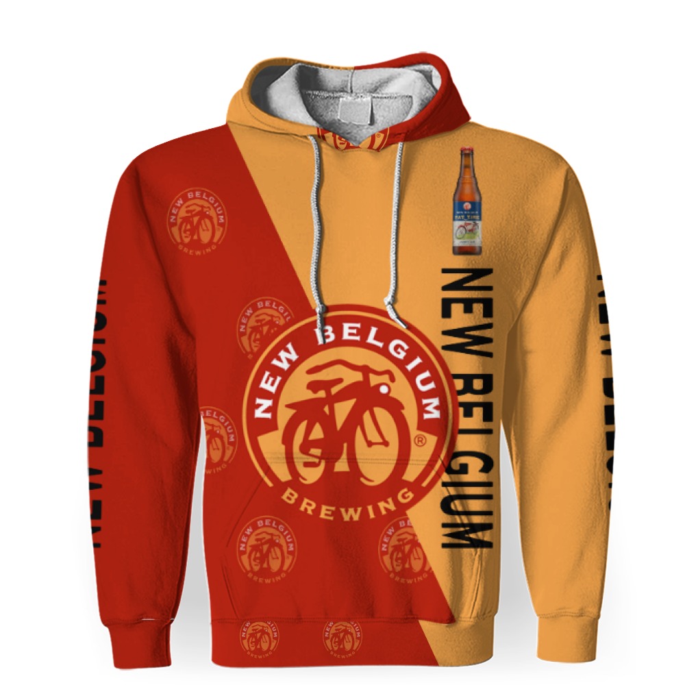 New Belgium Brewing Beers Beers And Whiskey Pattern Logo-3D Unisex Hoodie